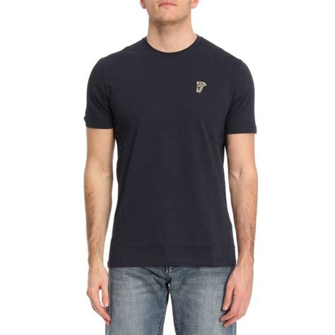 versace collection t shirt herren blue|authentic versace shirt.